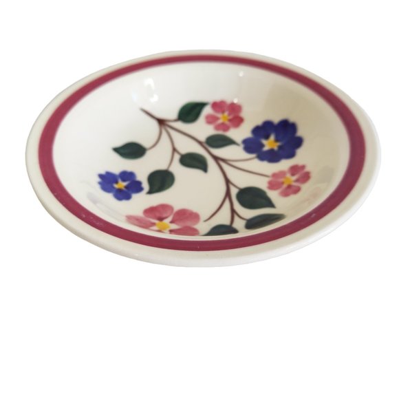 VERNONWARE Linda Hand Painted Underglaze Berry Bowls California Pottery Set of 2 - Picture 2 of 4